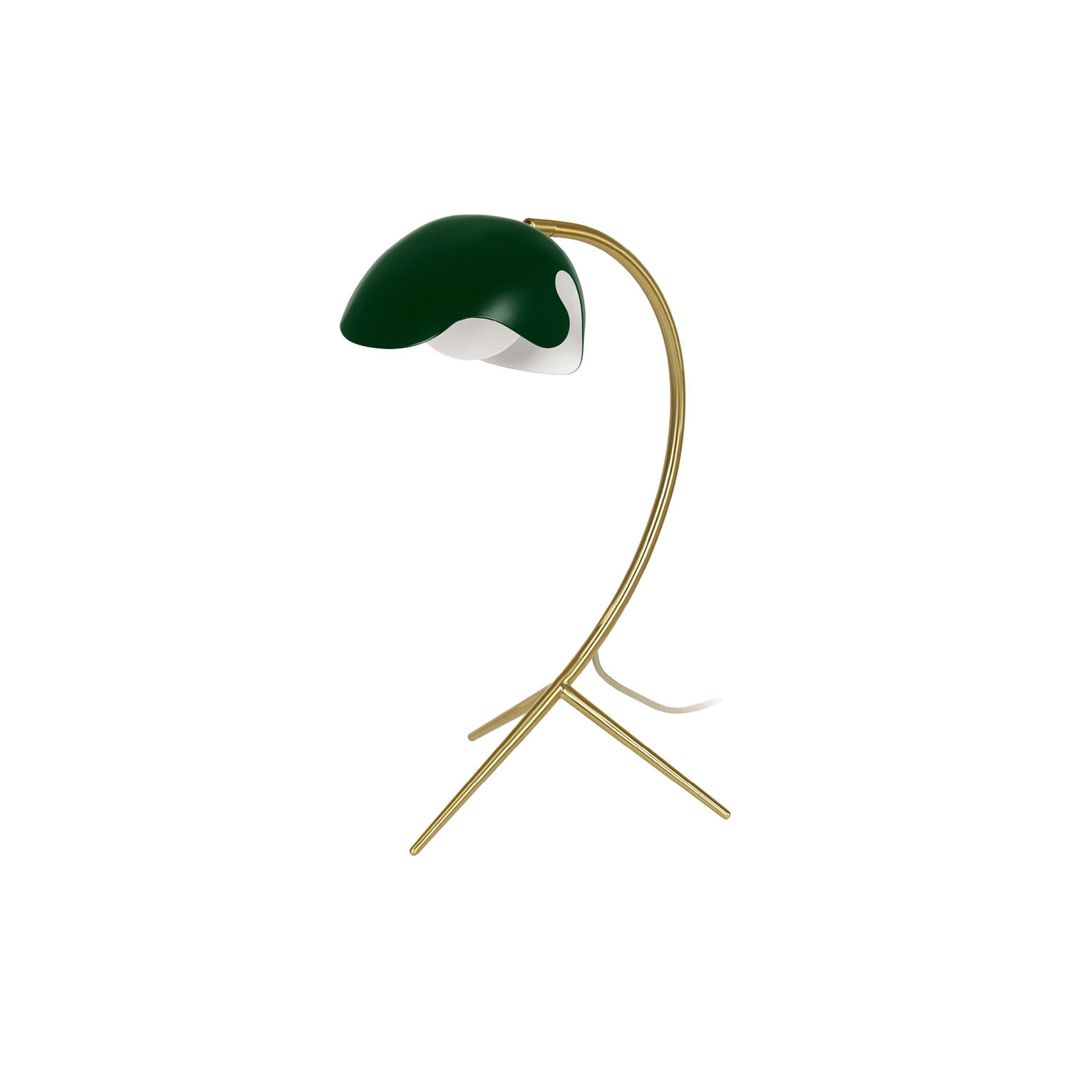 PS38 bordlampe, green/brass