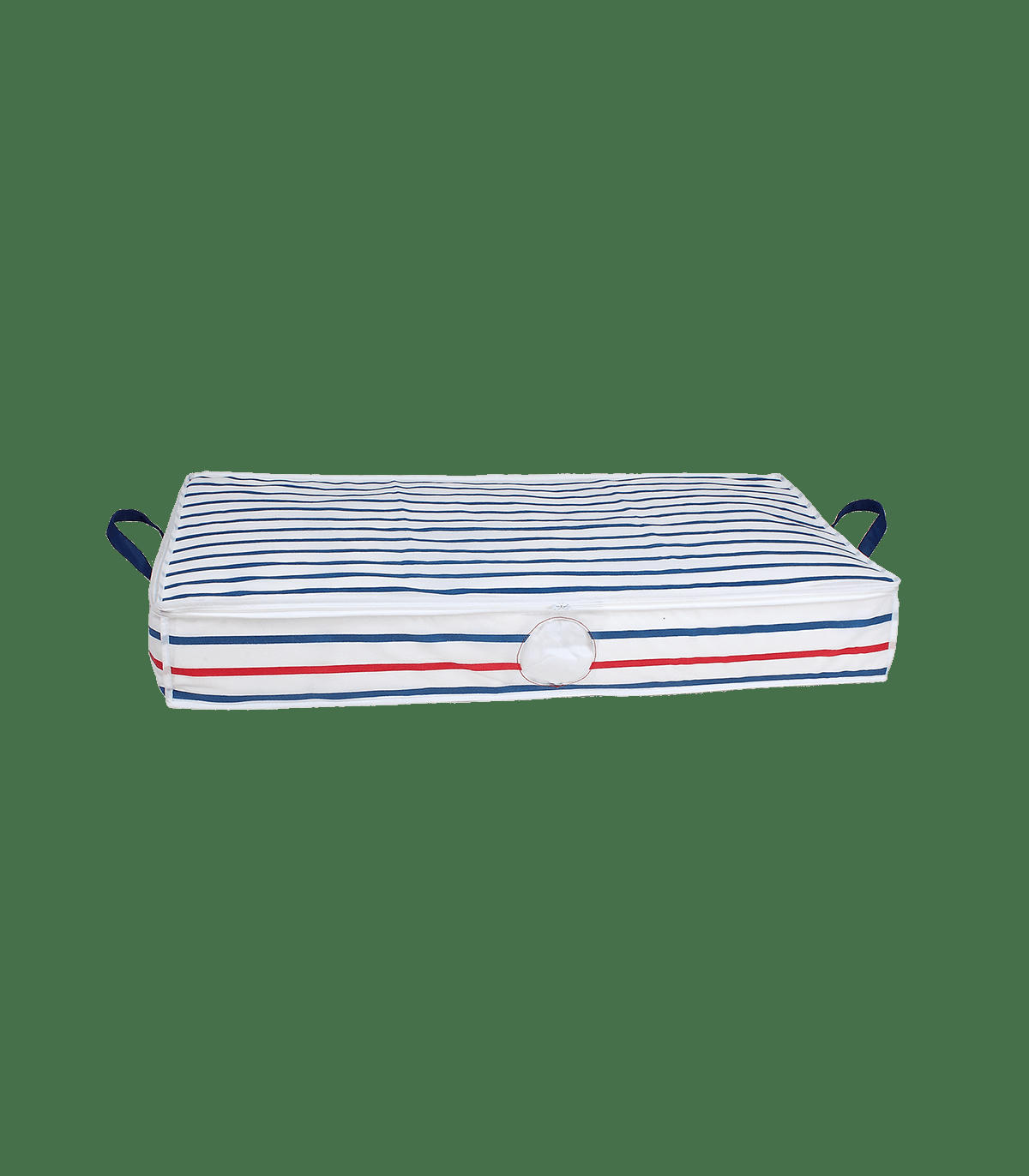 - Lot de 2 Housses rayures sous lit - 69L - Blanc