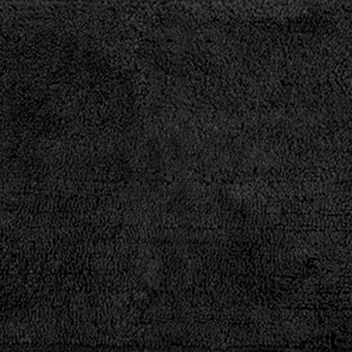 NUANCO - Tapis doux & épais de bain ou d'intérieur Noir 50x80 cm