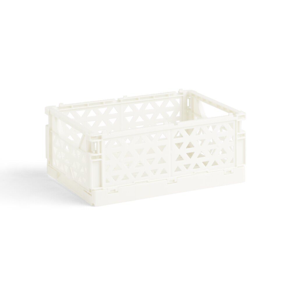 Caisse pliable polypropylène 17x12x7.5cm gris pastel