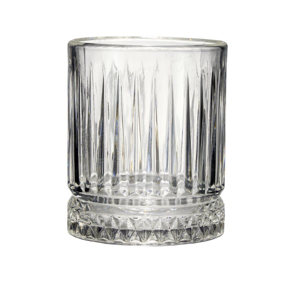 Verre à whisky 33cl relief strié Ø8xH9,8cm