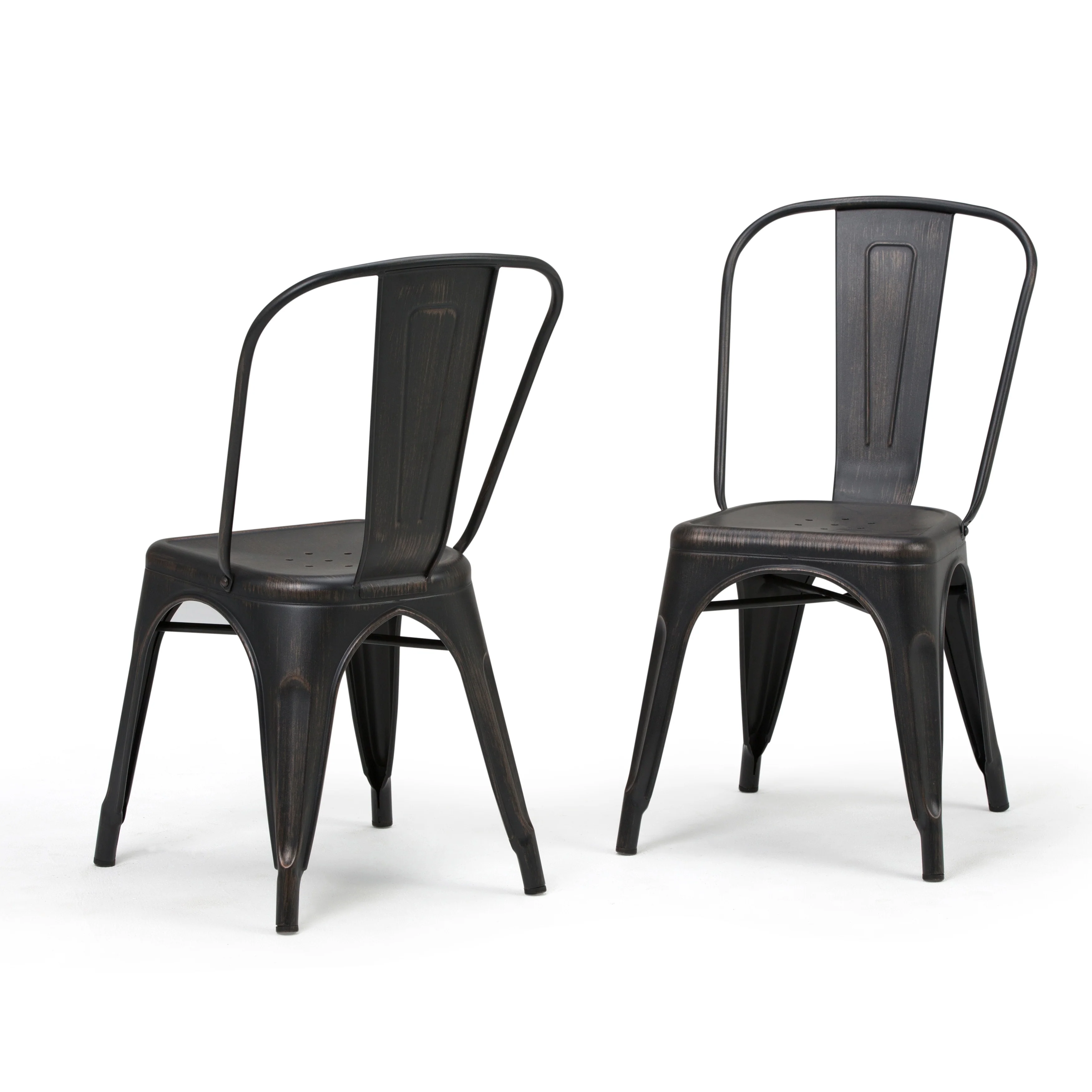 WYNDENHALL Freya Industrial Metal Dining Side Chair (Set of 2) , Fully Assembled - 17.7w x 21.1d x 33.1h
