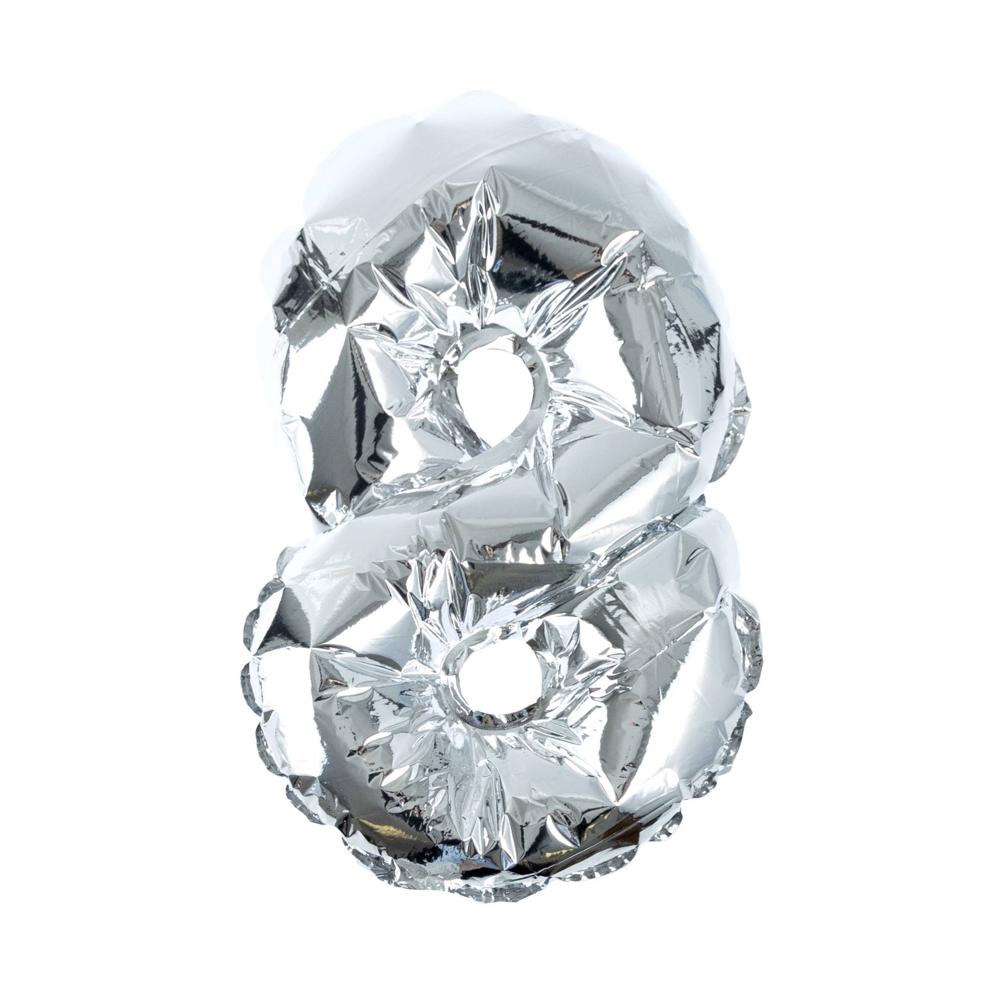 Silver Foil Number 8 Balloon