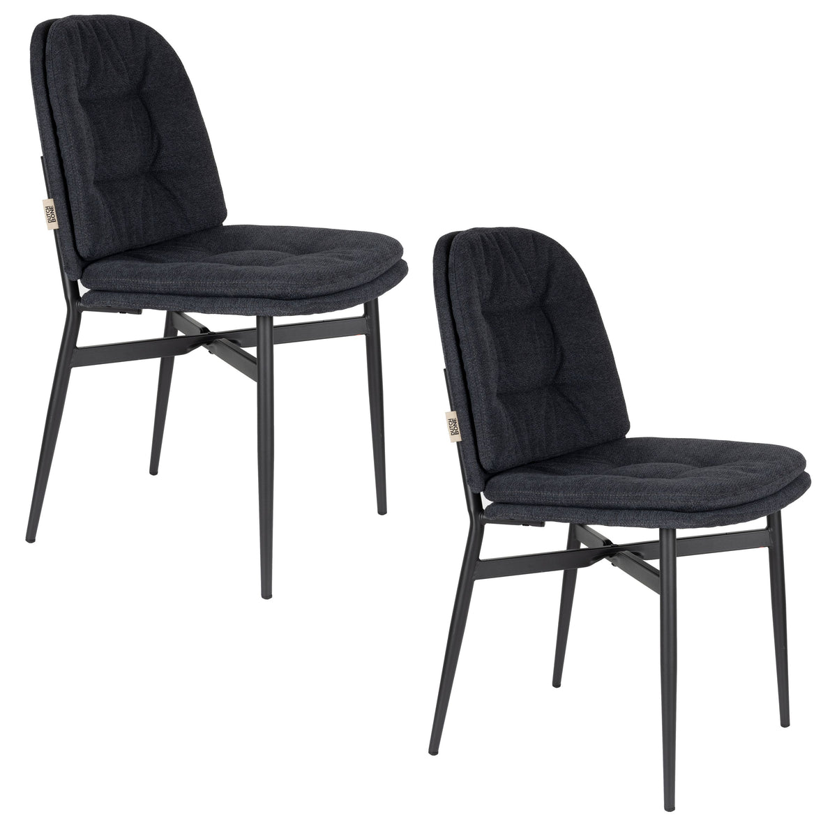Dutchbone Jade Eetkamerstoelen Blauw - Set van 2