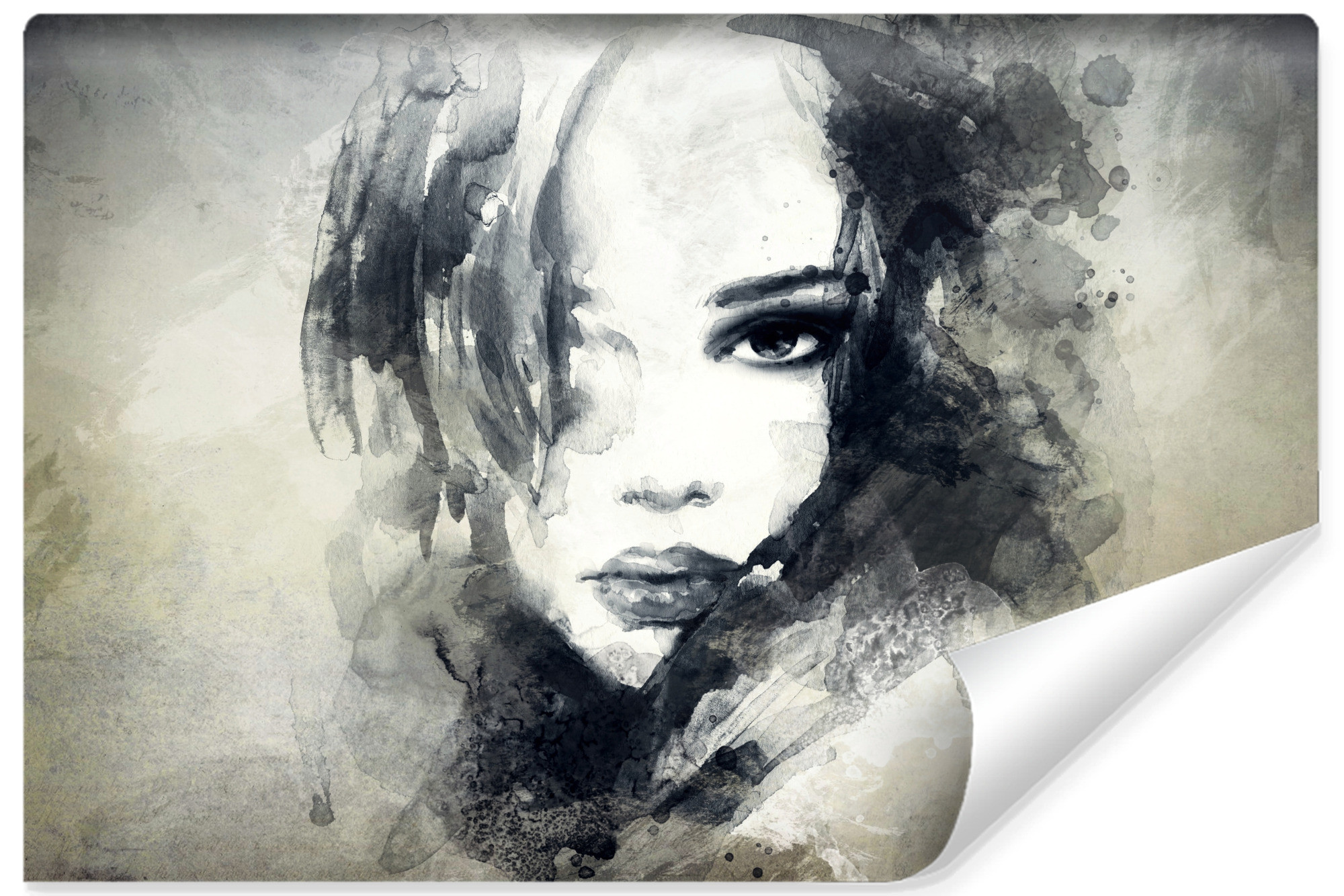 Fototapeta Portret Kobiety Na Betonie 90x60cm