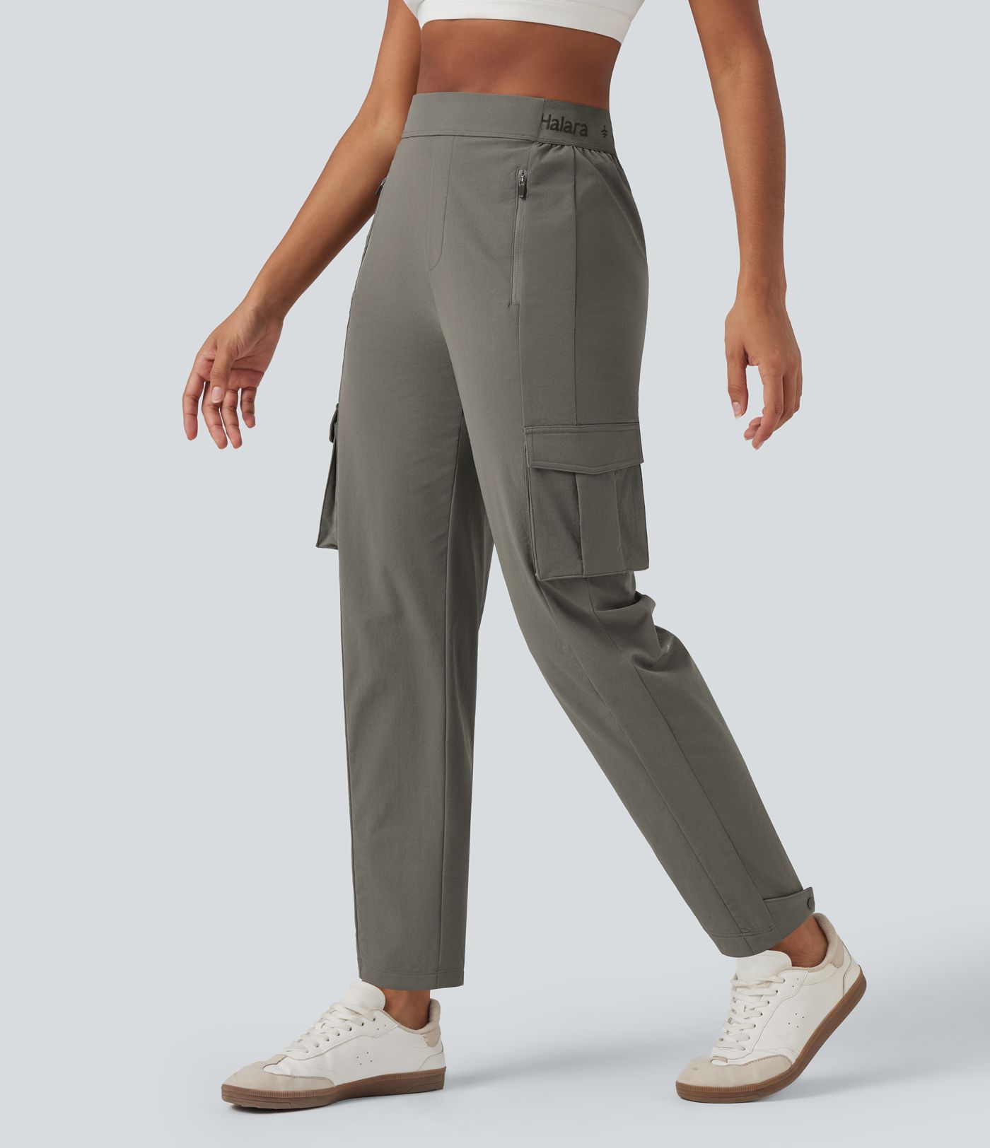 Pantalon de randonnée fuselé, taille haute, avec poches