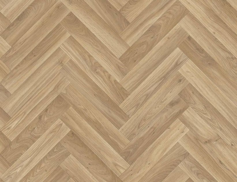 PVC Acht Fischgrät Beige 4m