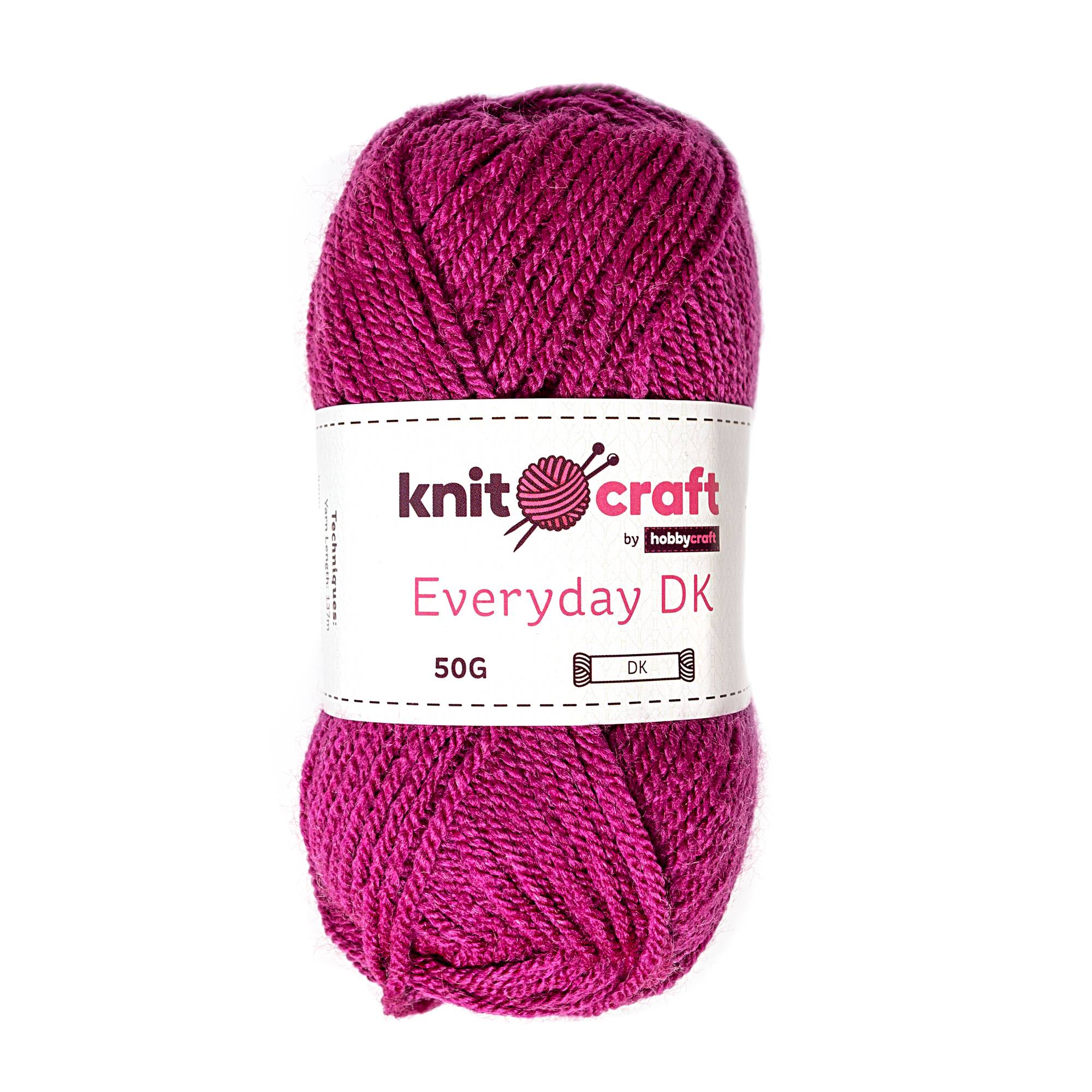 Knitcraft Magenta Everyday DK Yarn 50g