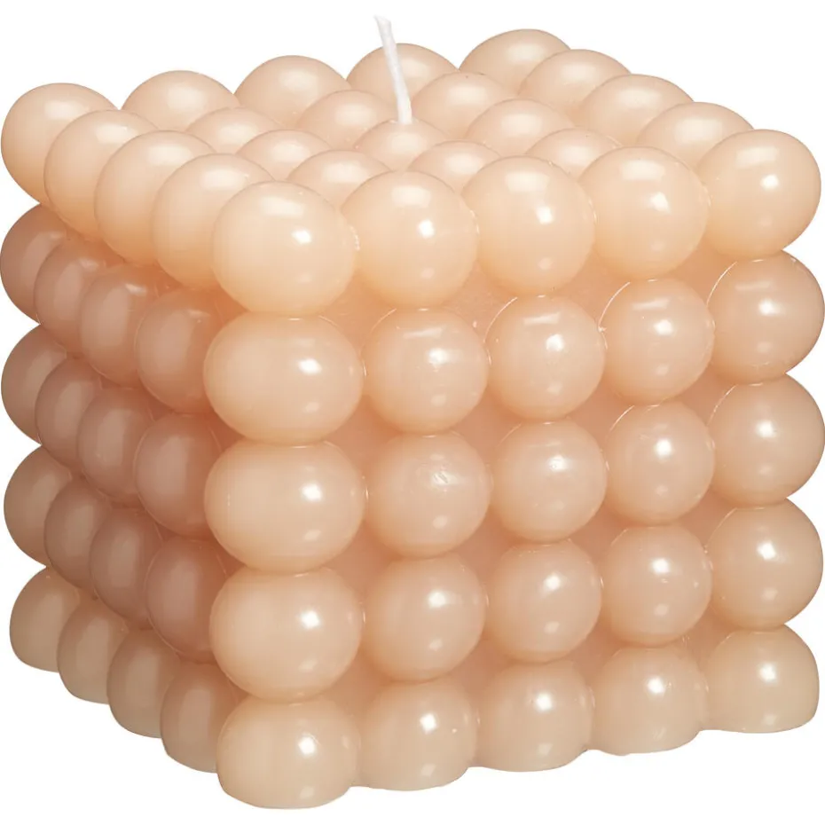 Kwantum Kaarsen & Theelichten | Kaarsen & Theelichten | Kaars Cube  Beige