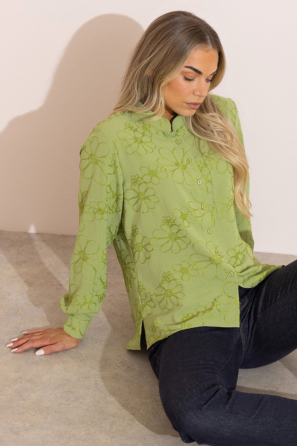 Klass. Embroidered Floral Blouse