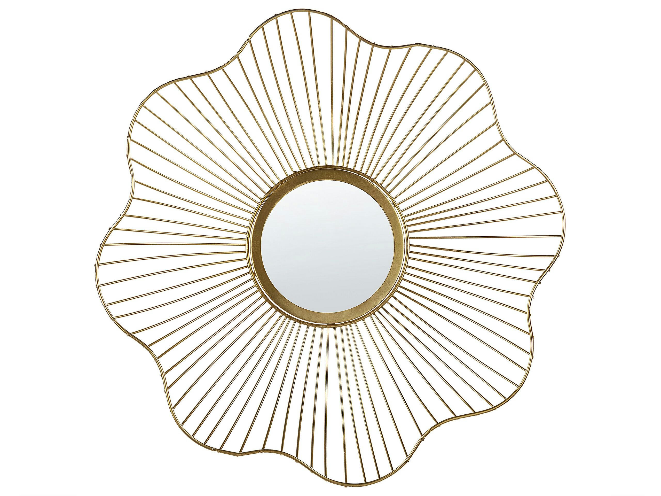 SENS - Miroir en métal doré 40x40