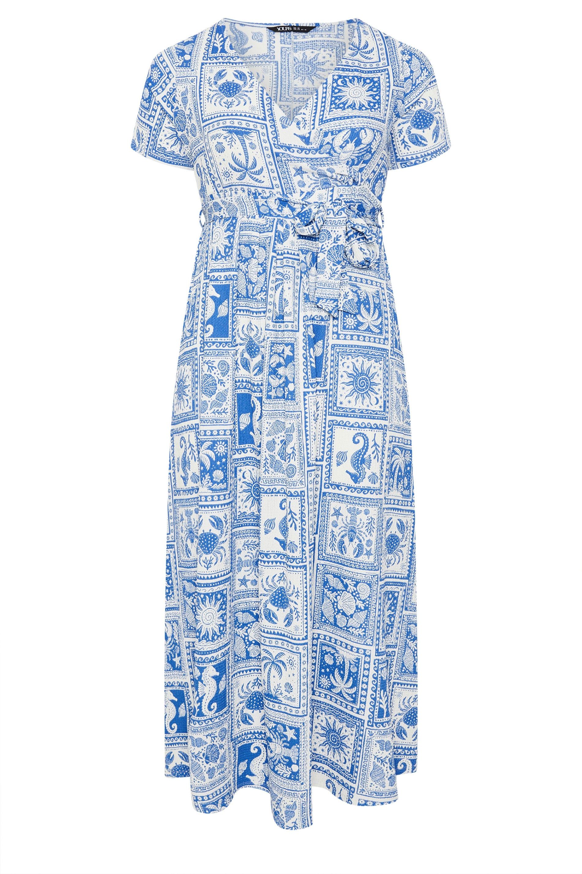 Yours Palm Tree Wrap Front Dress