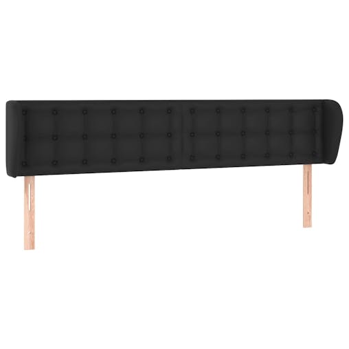 NNEVL Headboard with Ears Black 163x23x78/88 cm Faux Leather