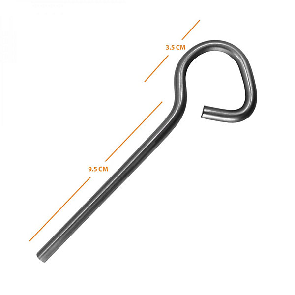 Lot de 5 pitons P évolution en inox - 13 cm - Linxor