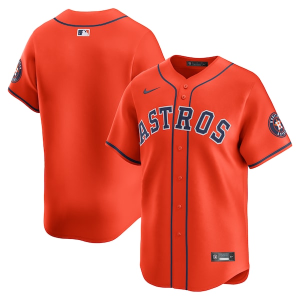 Houston Astros Nike Alternate Limited Jersey - Orange/White