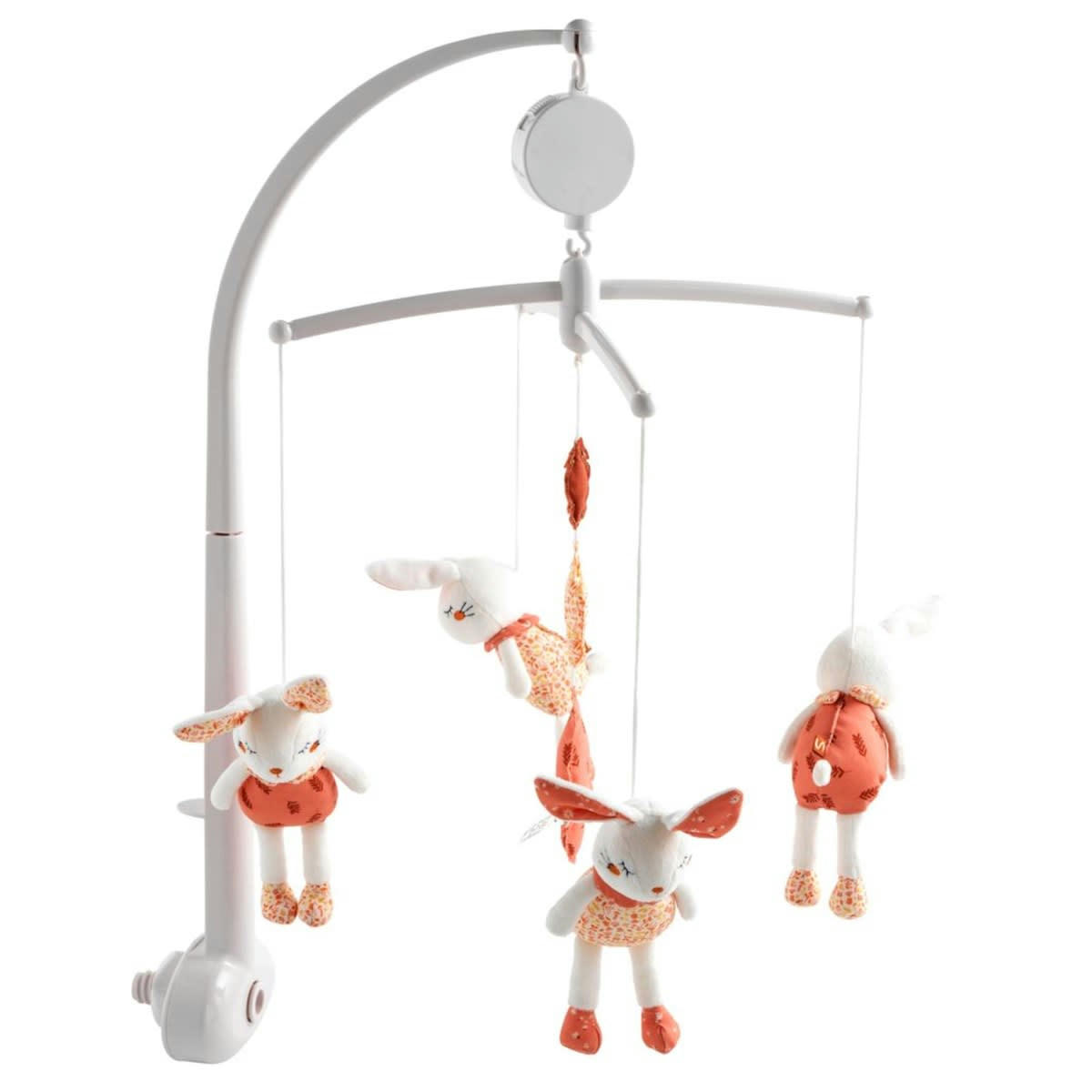 ESMEE - Mobile musical  en velours blanc