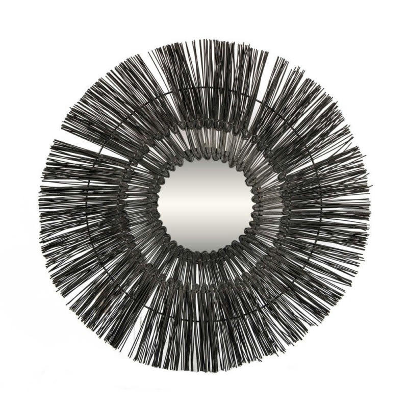 LODGE - Miroir ethnique bois massif fabriqué en France D76