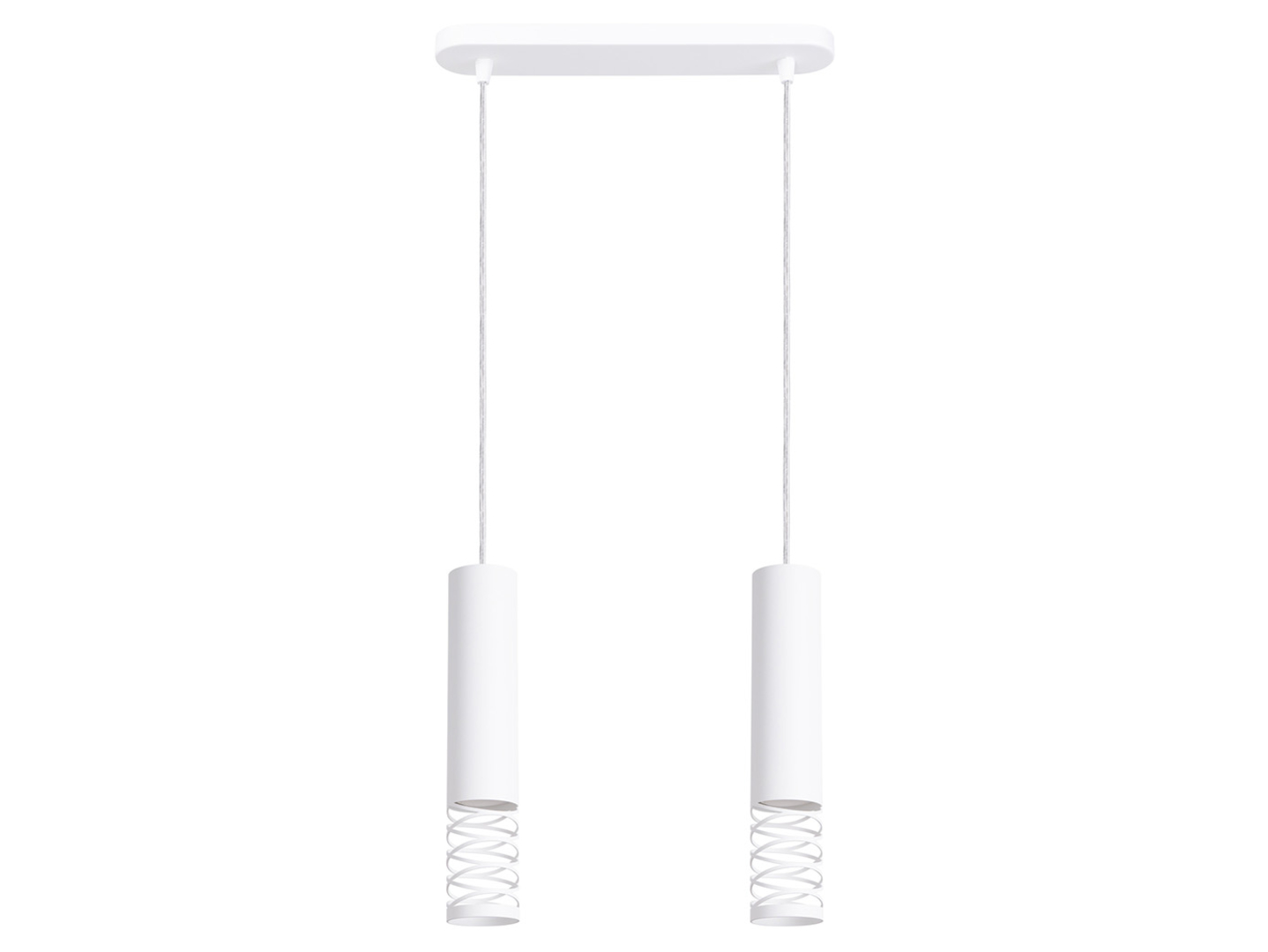 Lampa wisząca Lami 2-punktowa stalowa biała