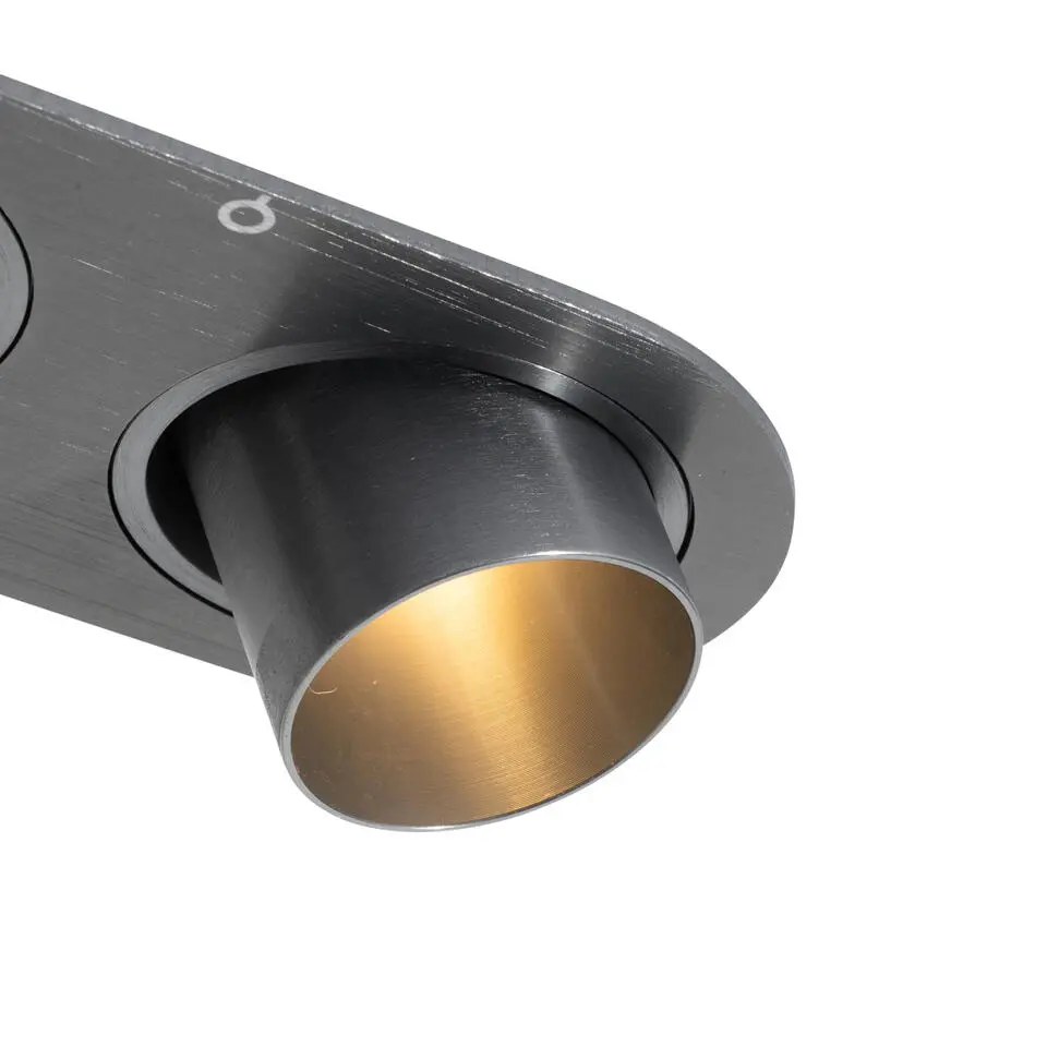 Qazqa inbouwspot installa grijs gu10