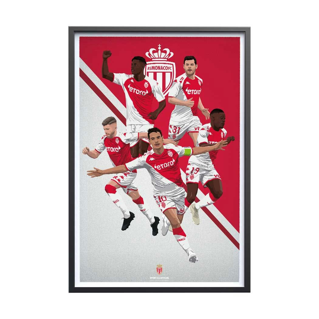 FOOT - Affiche Foot - As Monaco Les Princes 40x60cm
