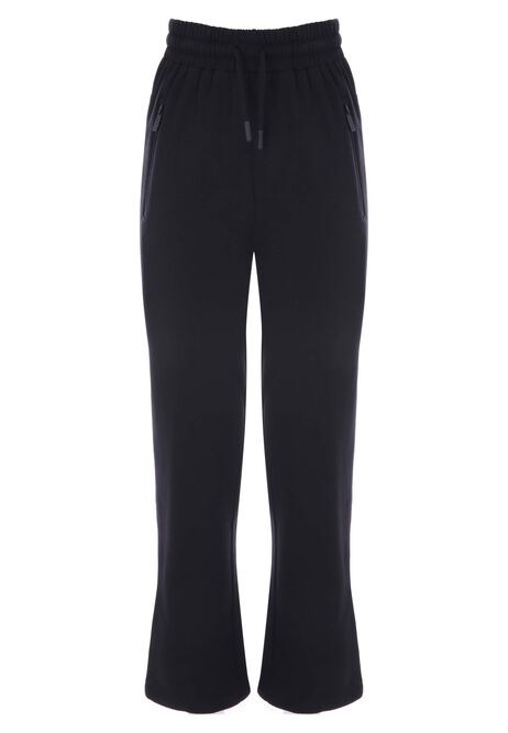 Older Boys Black Wide Leg Joggers