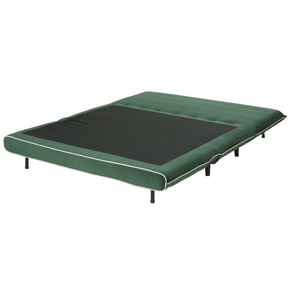 Nio - Canapé clic-clac 2 places en velours vert
