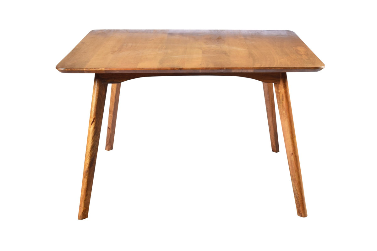 Livingfurn - Eetkamertafel Elias - 120cm - Klassieke eettafel - Mangohout - Bruin