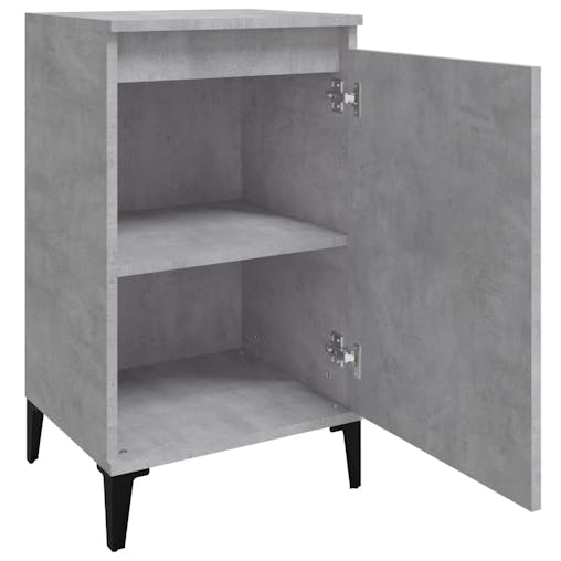 NNEVL Bedside Cabinet Concrete Grey 40x35x70 cm Engineered Wood