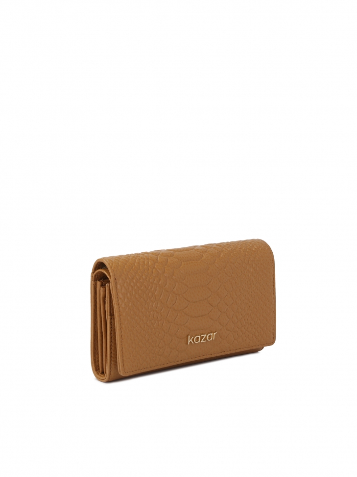 Leather wallet with an exotic pattern