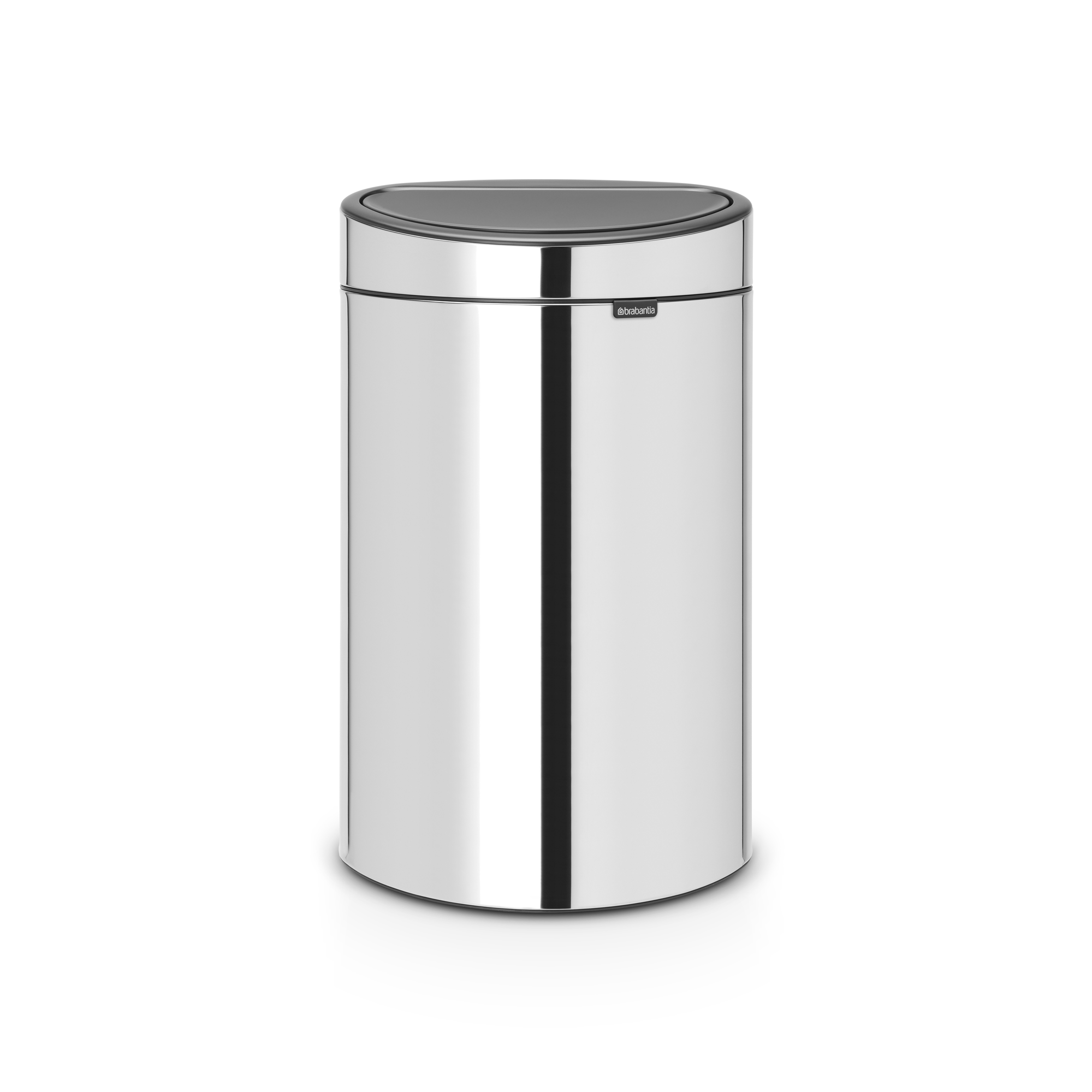 Brabantia Touch Bin New afvalemmer, 40 liter, kunststof binnenemmer - Brilliant Steel