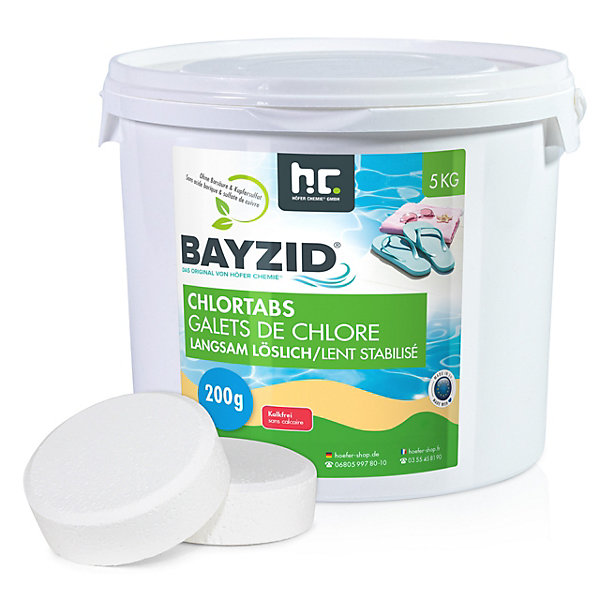 Galets De Chlore Lent Bayzid 200g, Sceaux De 2 x 5 Kg Pour Piscines &Bassins
