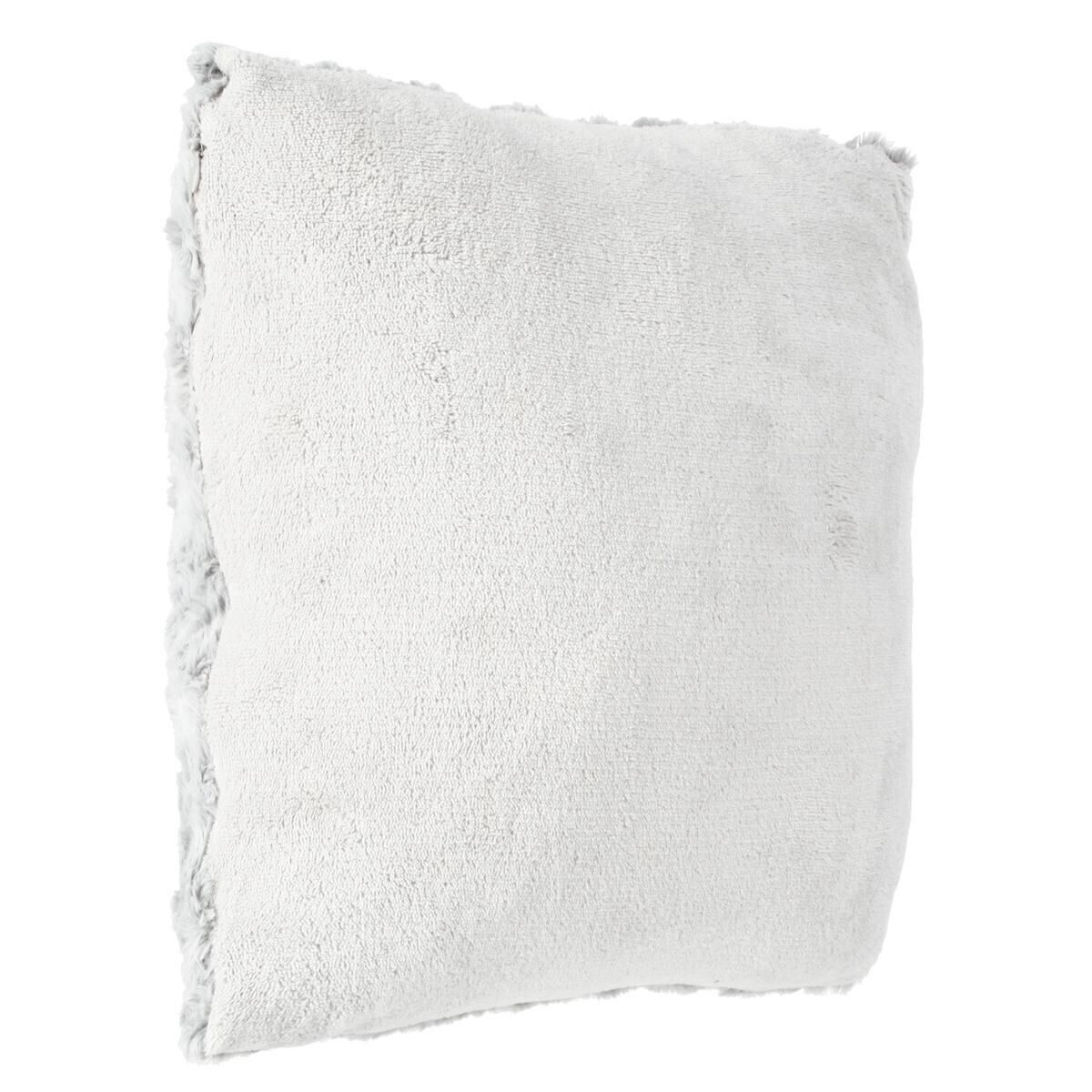 Curly fur cushion Grey, 45x45 cm