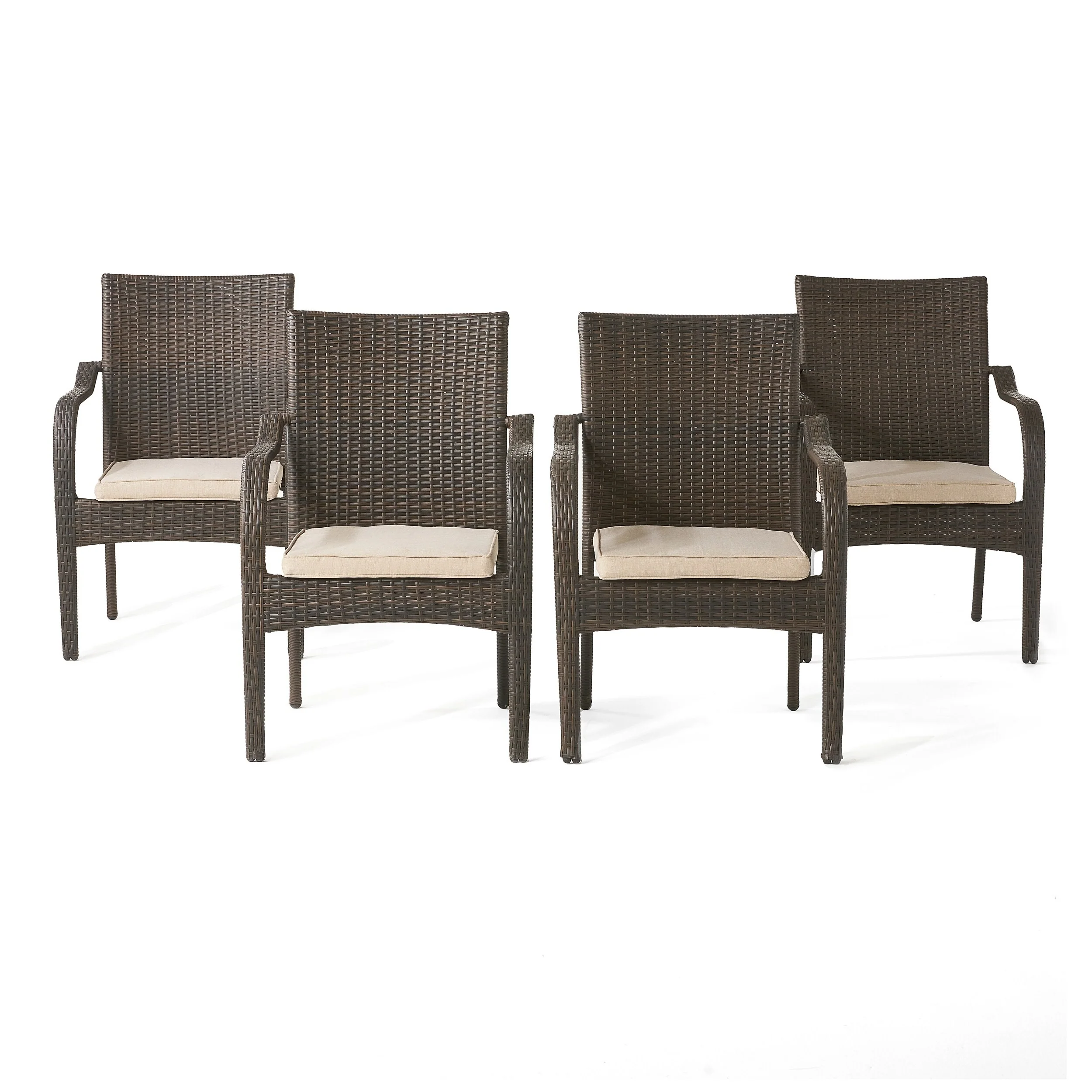 San Pico Outdoor Wicker Chairs (Set of 4) by Christopher Knight Home