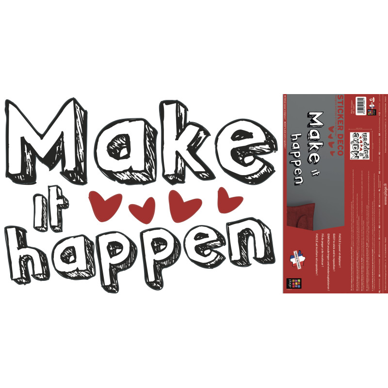 Sticker Make It Happen 48 x 68 cm