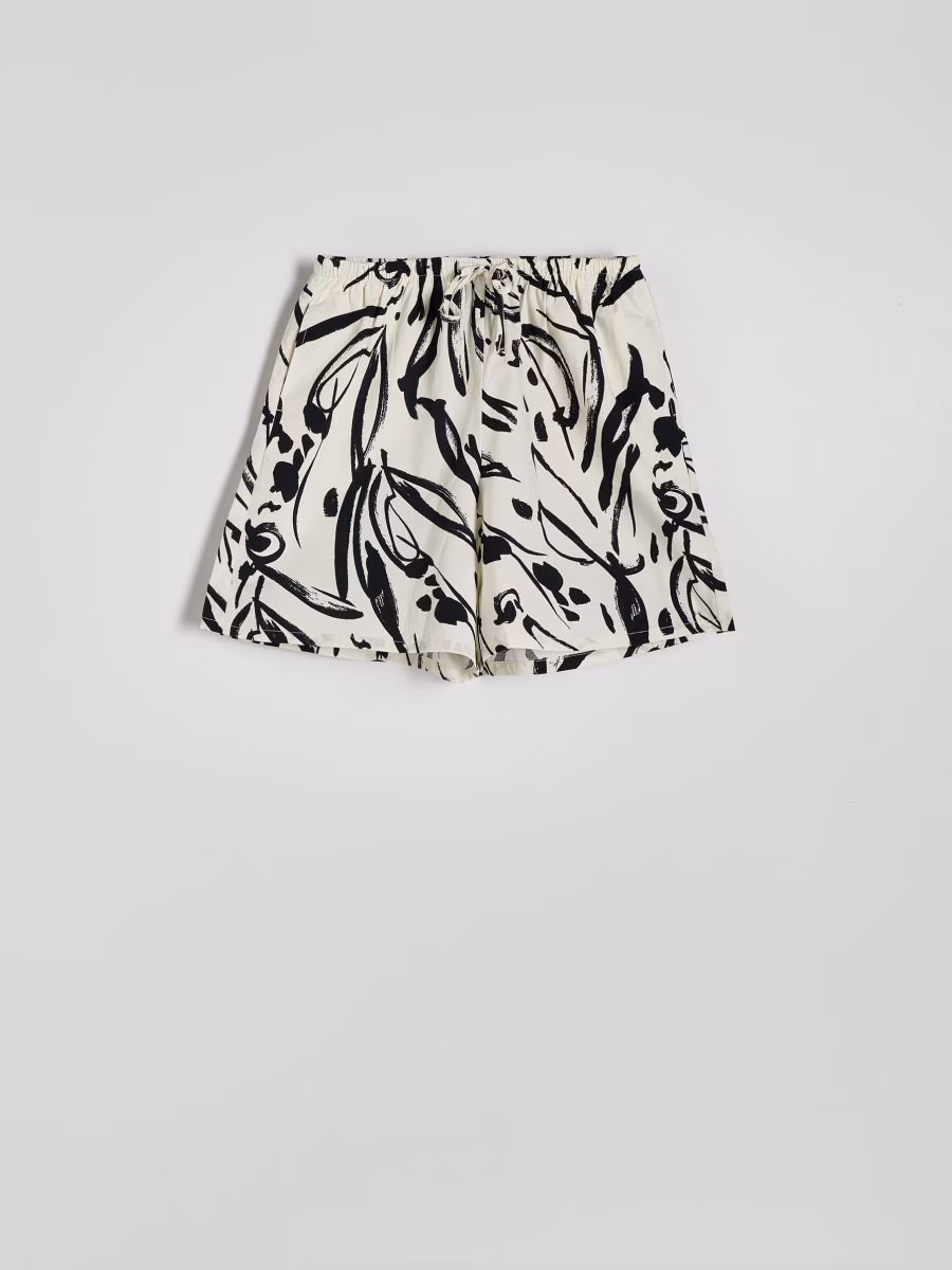 Patterned Cotton Shorts
