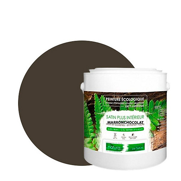 Marron Chocolat Peinture interieur aspect satin Natura - Marron Chocolat - 2.5L