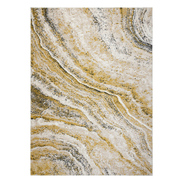 Dywan FUSION 9776 krem / biały / żółty - Abstrakcja, 80x150 cm