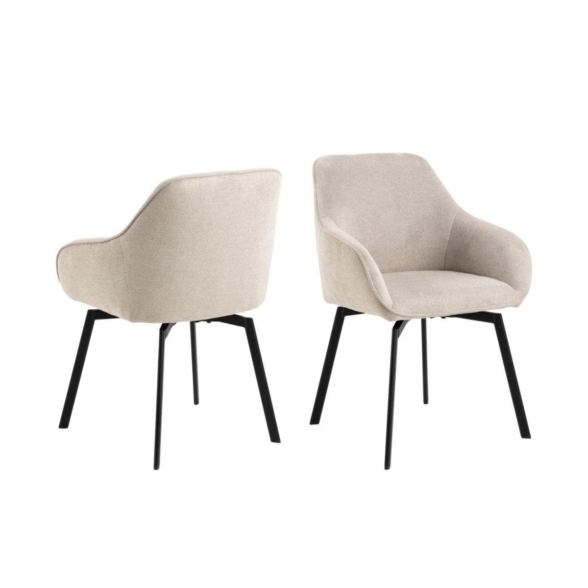 Rebellenclub Eetkamerstoel Morrey - Set Van 2 - Beige