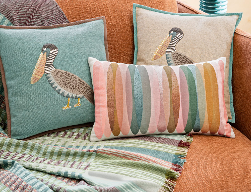 Coussin brodéAu naturel