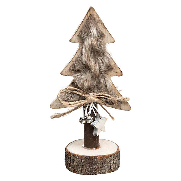 Décoration Sapin BoisFourrure - Marron- Atmosphera