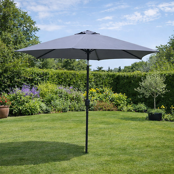Parasol gris rond 2,5 x 2,5 m degrés COME