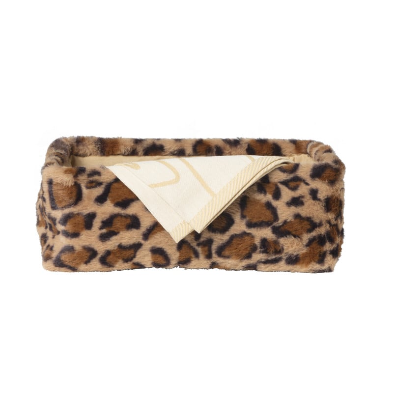 Mand luipaard - 11x30x20 cm - bruin/beige