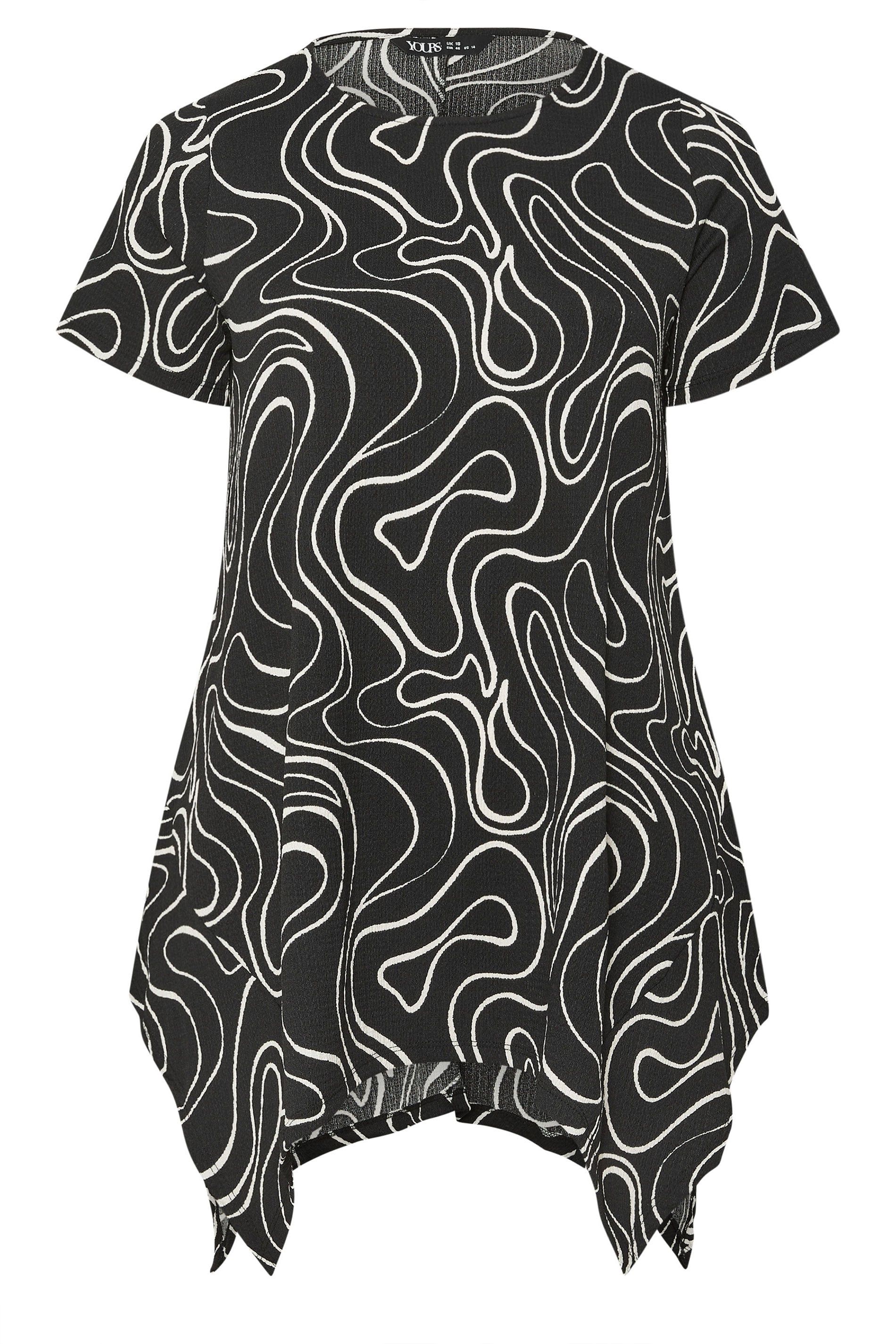 Yours Swirl Hanky Hem Top