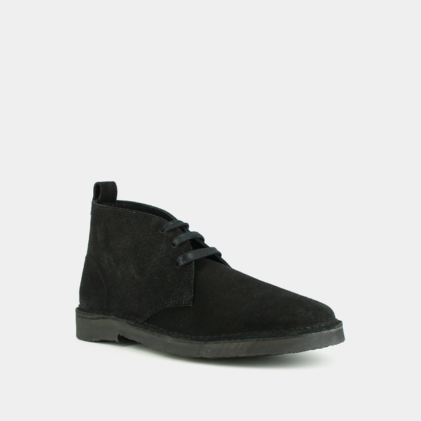 Boots basses à lacetsen croute noire | MAXIME