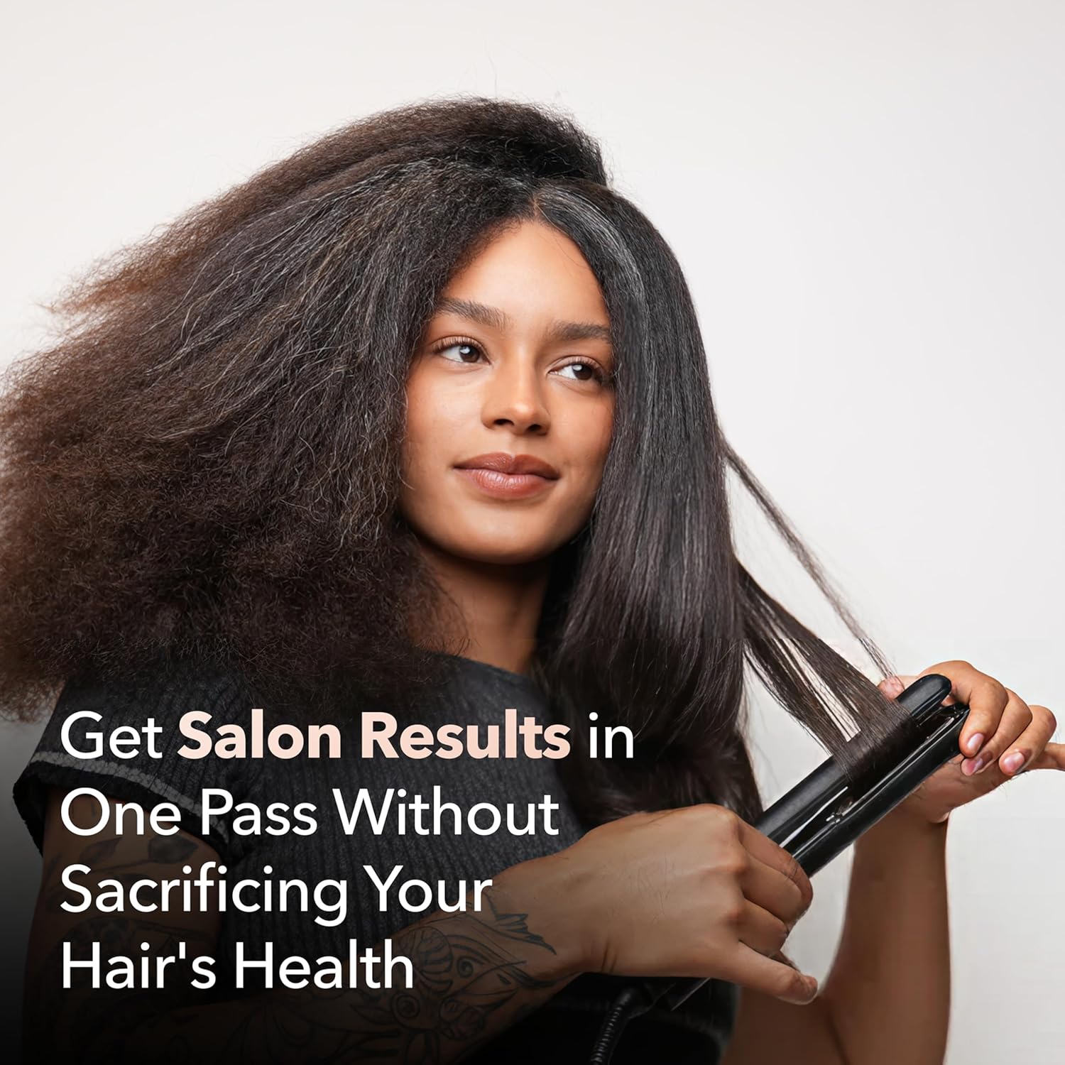 SRILabs StyleQ Flat Iron Hair Straightener Styler - GraphFlow Techonology, Negative Ions, Red Light Therapy, 12 Heat Settings for Straight, Smooth, Waves and Curls: All Hair Types