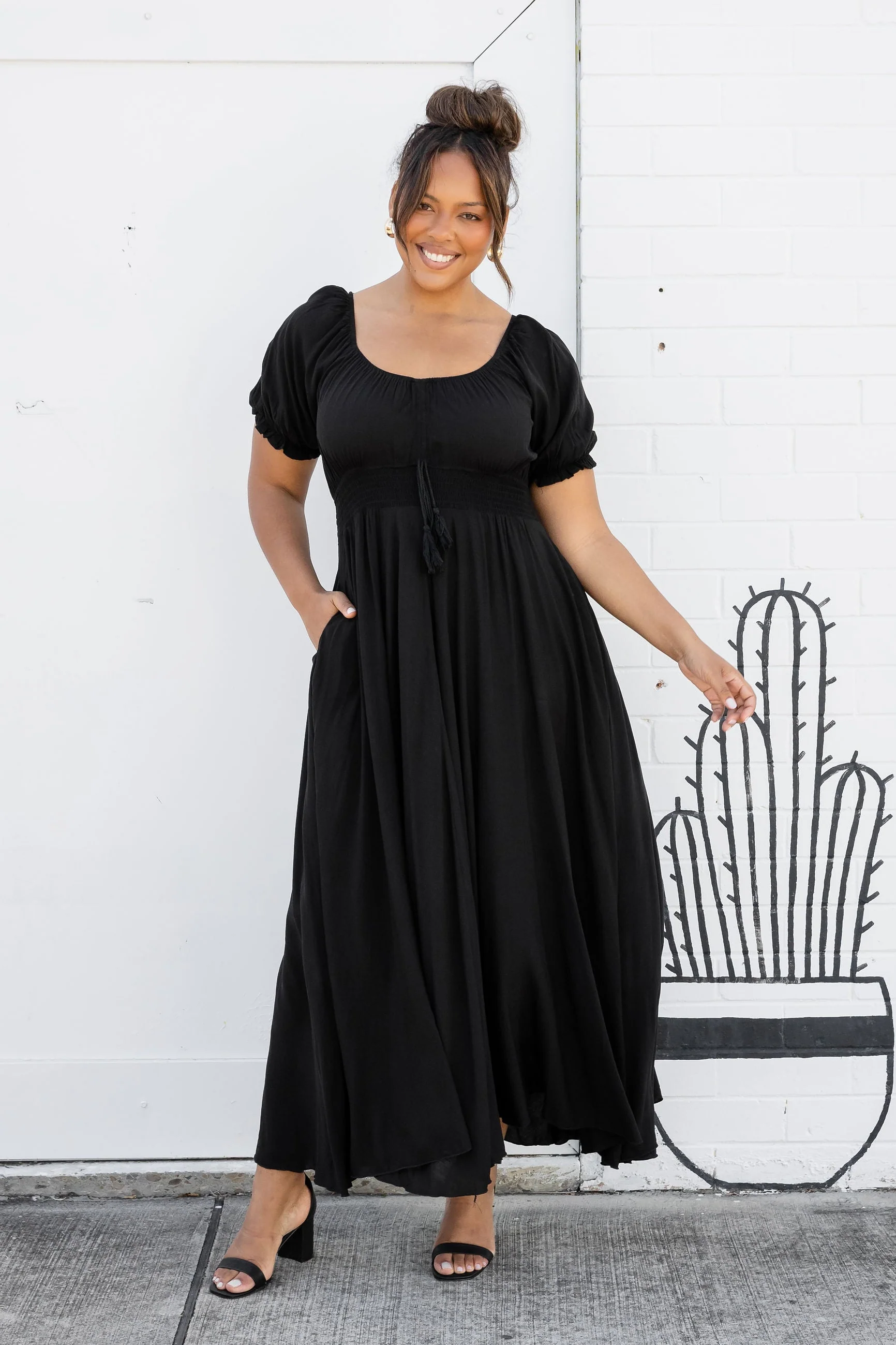 Eliza Maxi Dress in Black