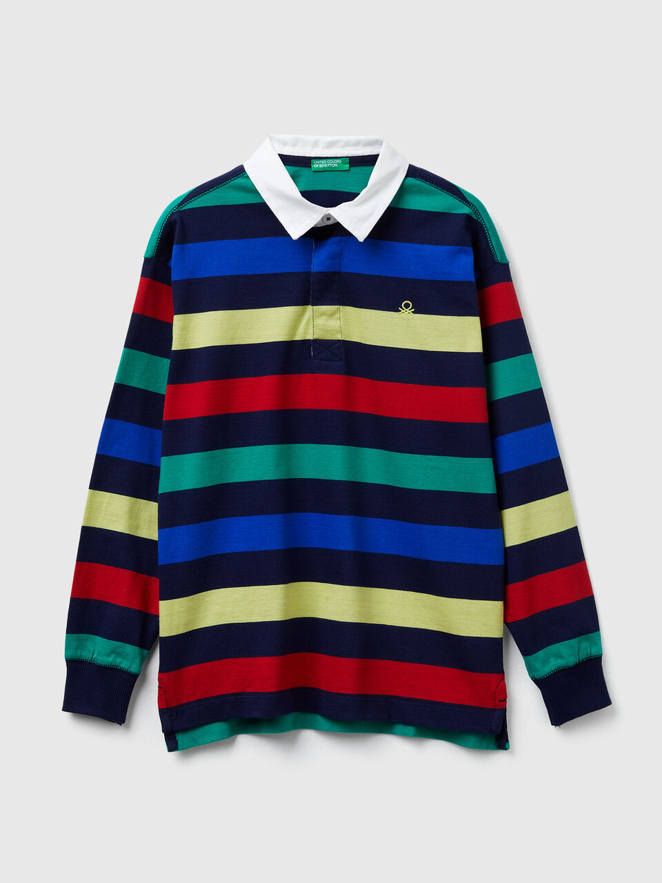 Striped cotton polo