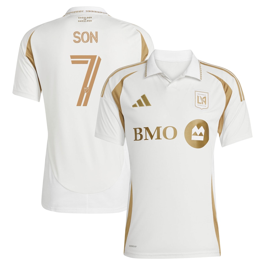 Son Heung-Min LAFC adidas Youth 2025 Secondary Replica Player Jersey - White