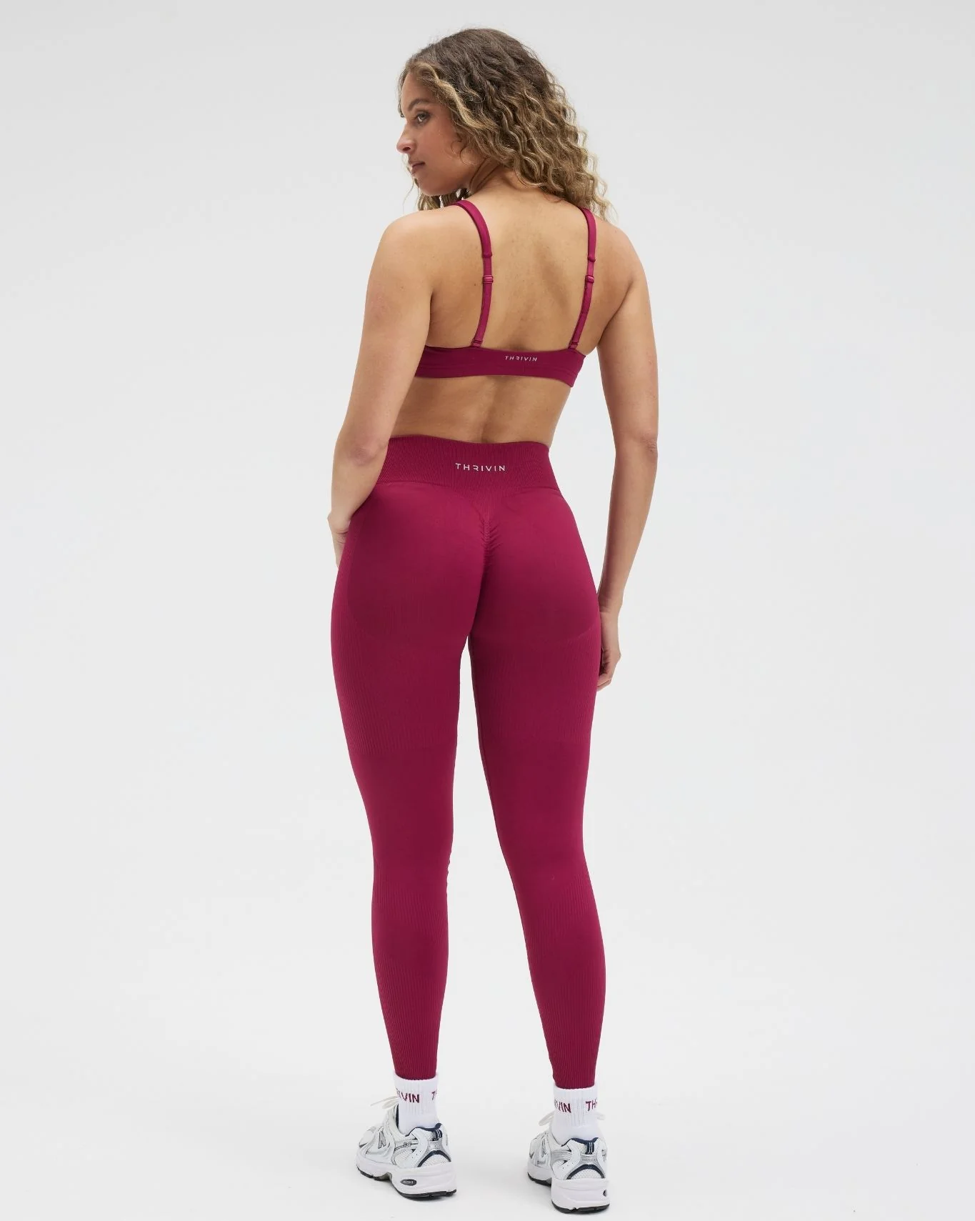 Elevate™ Sculpting Mid Waist Scrunch Leggings | Cherry Berry