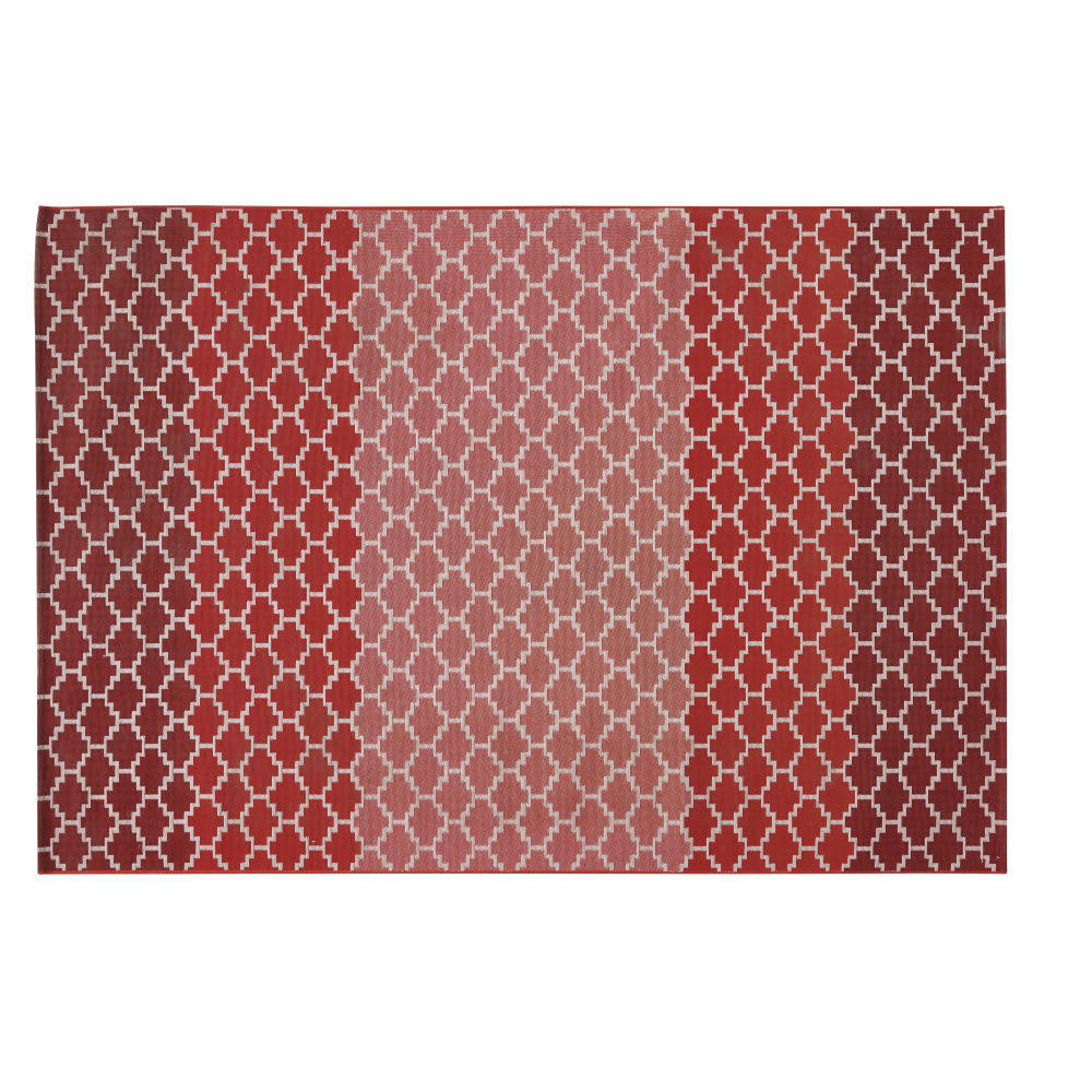 AZULEJOS - Tapis orange à motifs multicolores 140x200